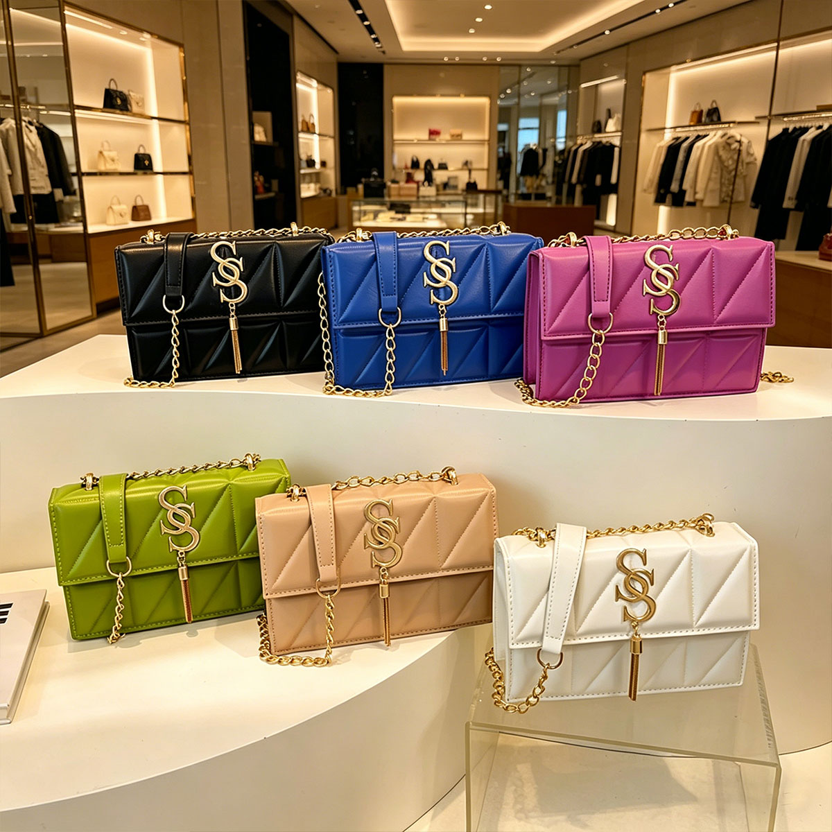 Luxury Bags Lv - Sac carré matelassé Argyle élégant et