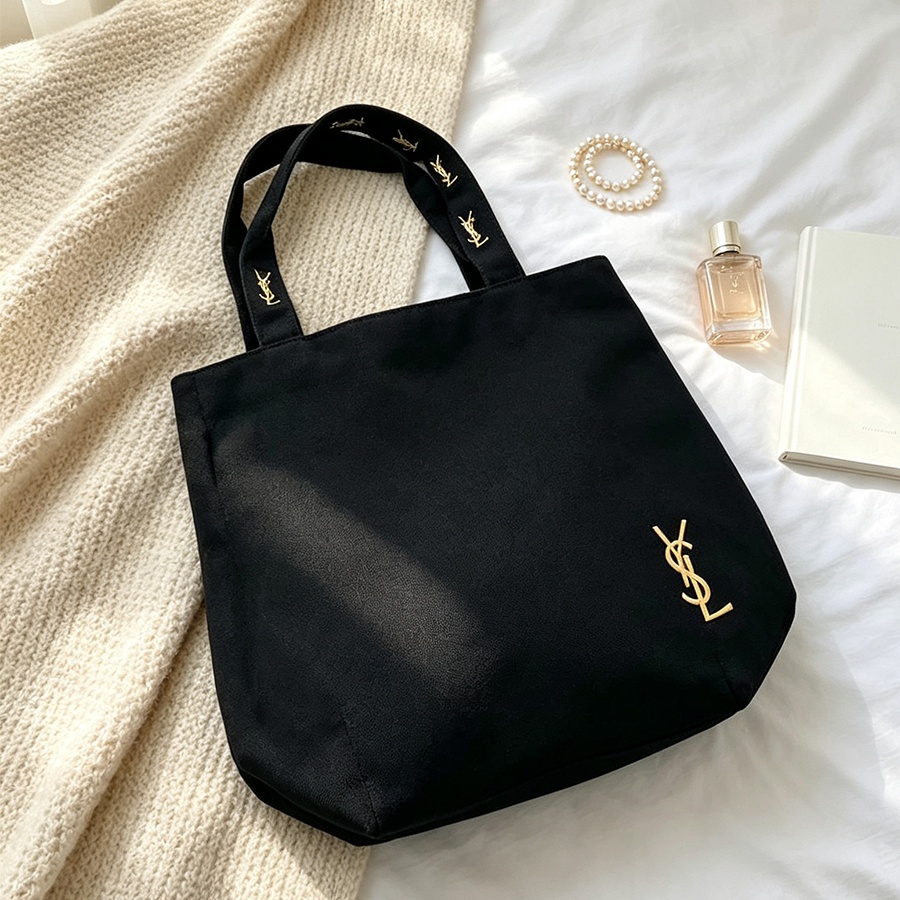 Luxury Beach Bags Ysl - Sac à bandoulière en toile noire