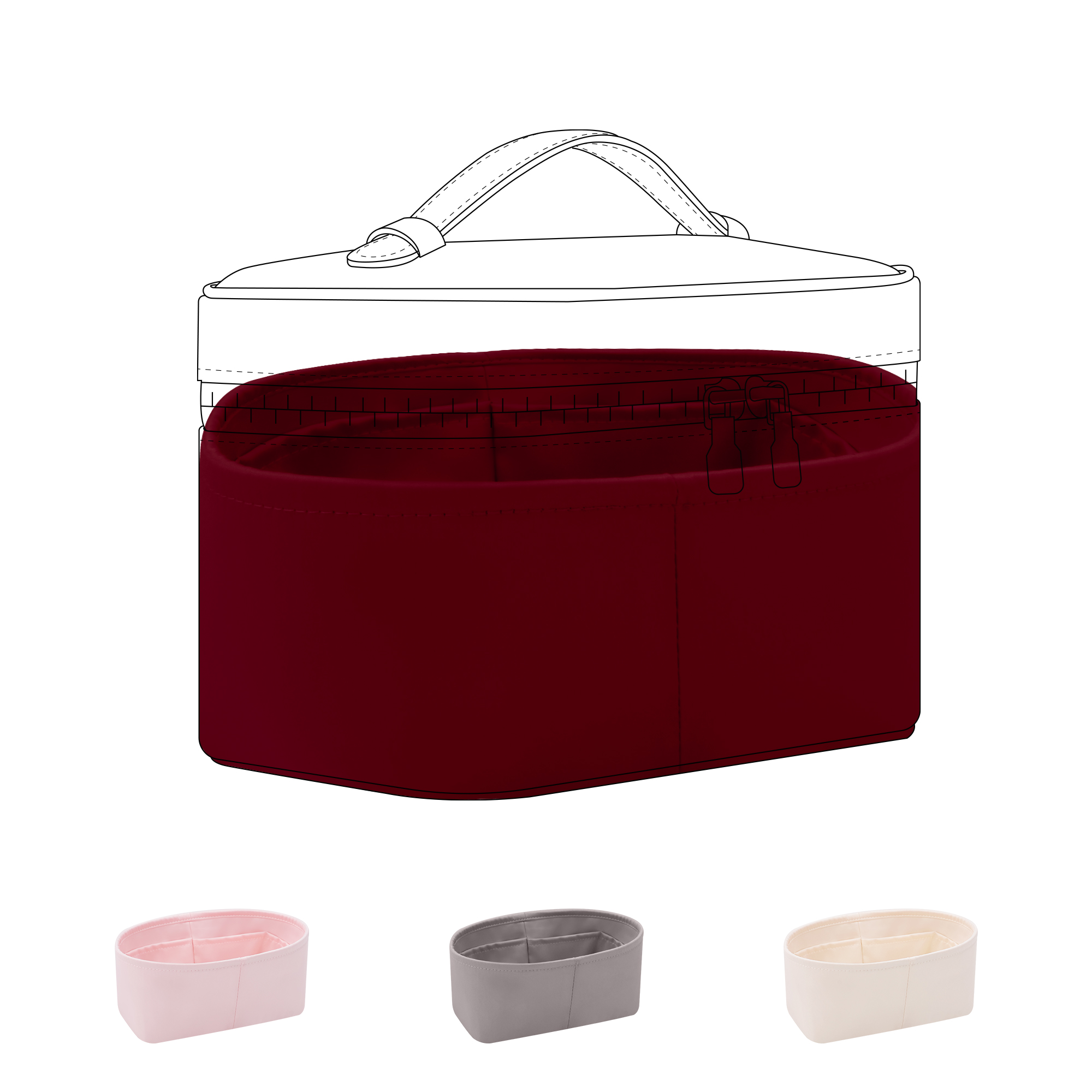 Luxury Bags Lv - Organisateur de sac en soie DGAZ