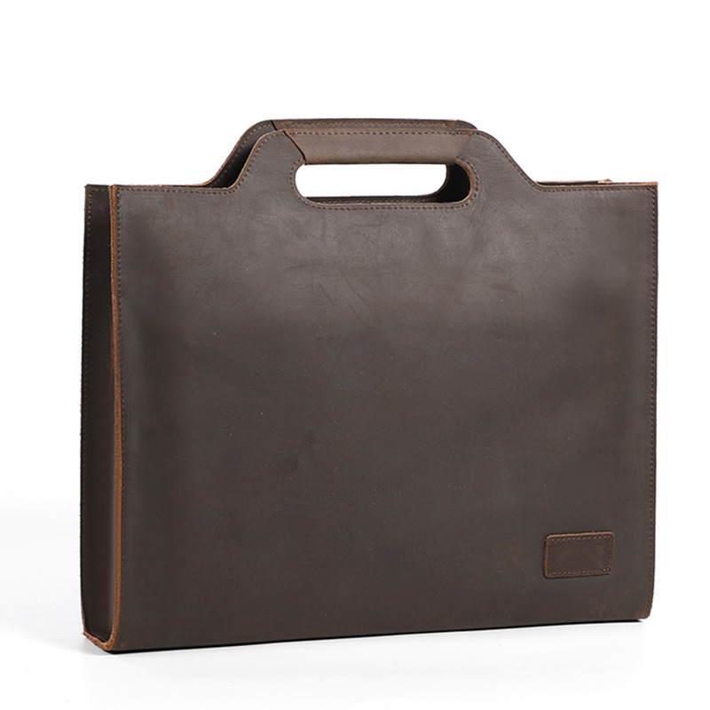 Briefcase Leather Slim - Newsbird – mallette en cuir épais