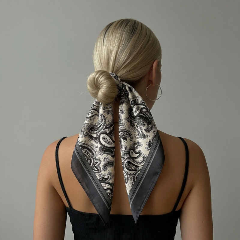 Luxury Bags In China - Foulard carré de luxe en satin