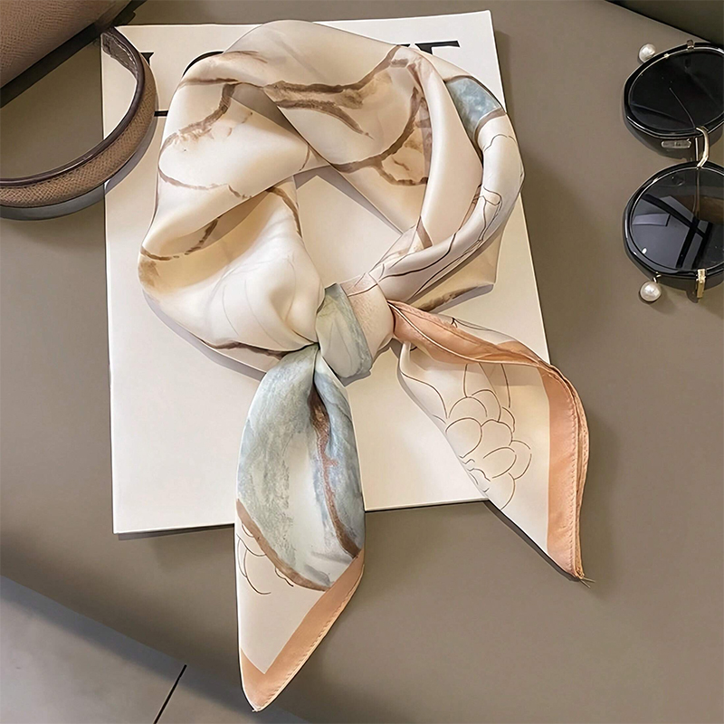 Luxury Bags In China - Foulard carré en soie imprimé Satin