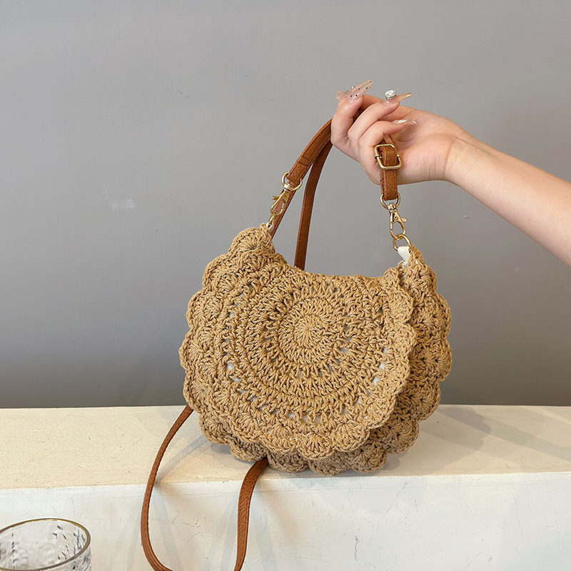 Luxury Beach Bags Ysl - Sac à main tissé Vintage pour