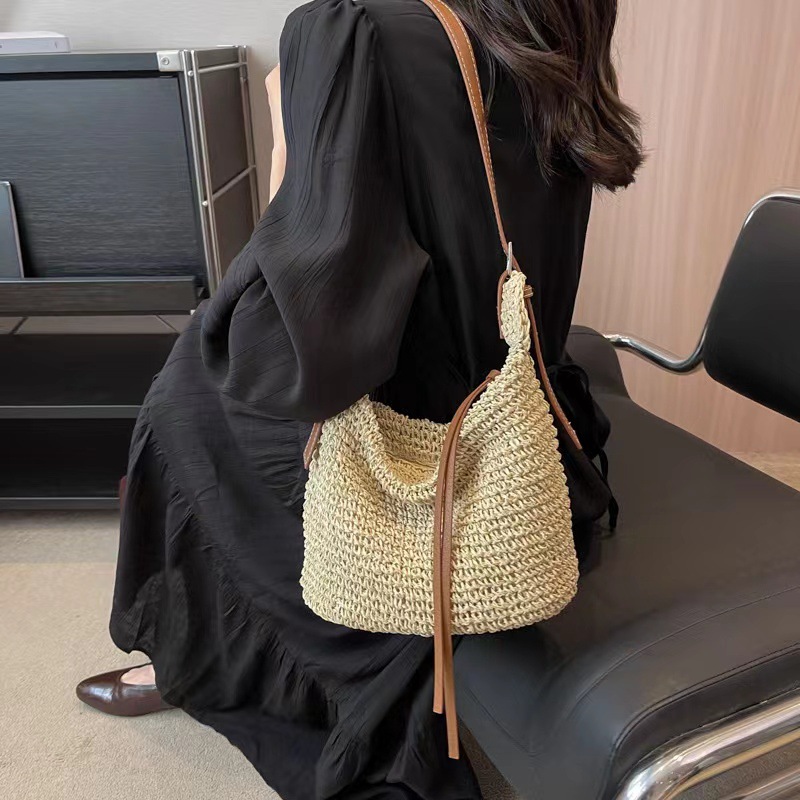 Sac d'été en paille tressée po - Luxury Beach Bags Ysl avis et prix