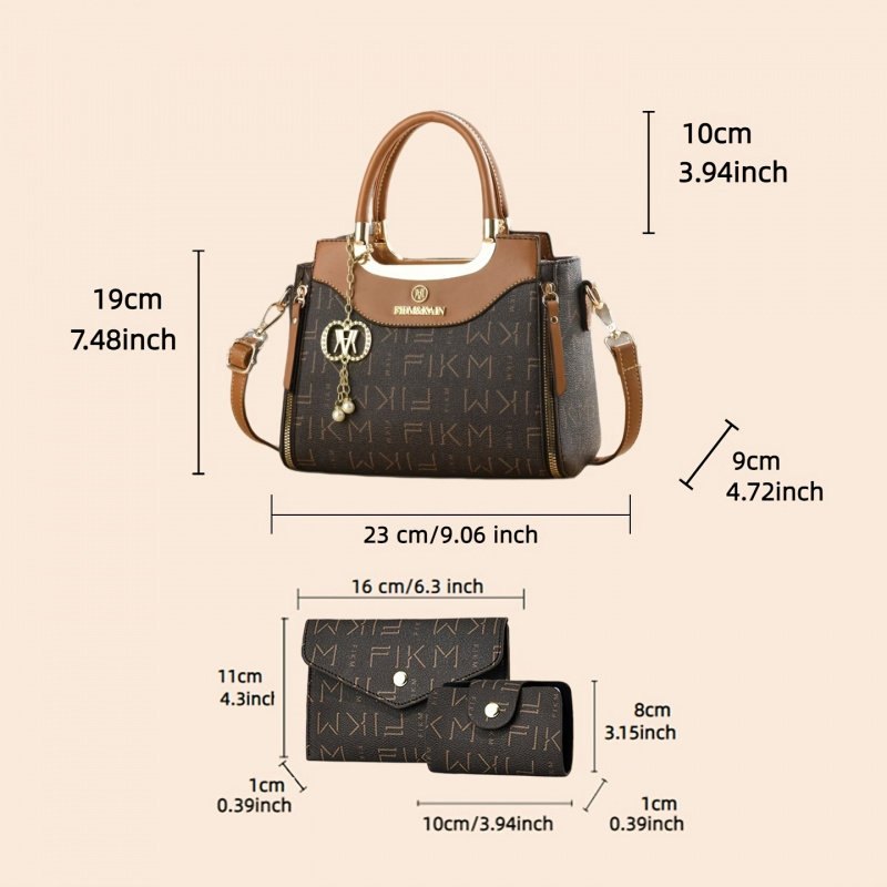 Ensemble de 3 sacs imprimés de - Luxury Bags & Leather Repair Of Atlanta Photos avis et prix