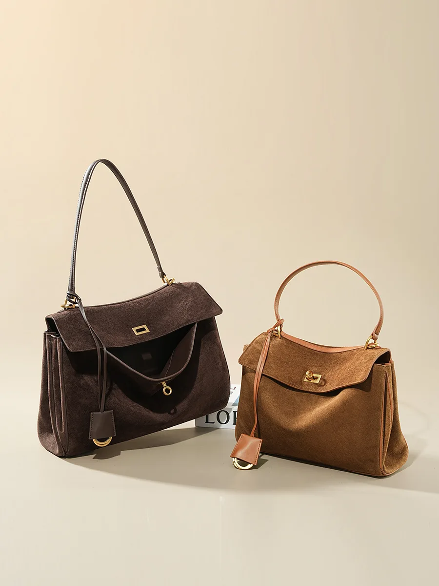 Sac à main en daim et cuir vér - Luxury Bags Reseller avis et prix