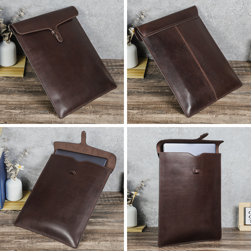 Housse pour ordinateur portabl - Briefcase Leather Slim avis et prix