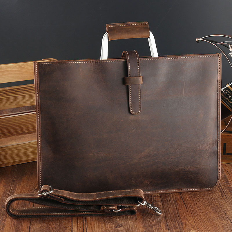 Porte-documents en cuir Crazy  - Briefcase Leather Slim avis et prix