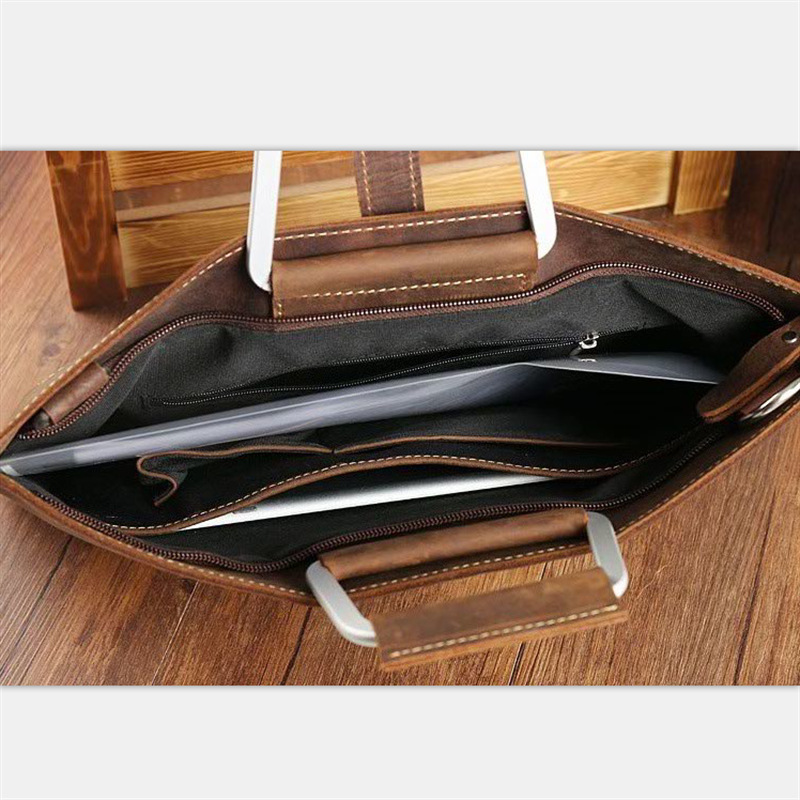 Porte-documents en cuir Crazy  - Briefcase Leather Slim avis et prix